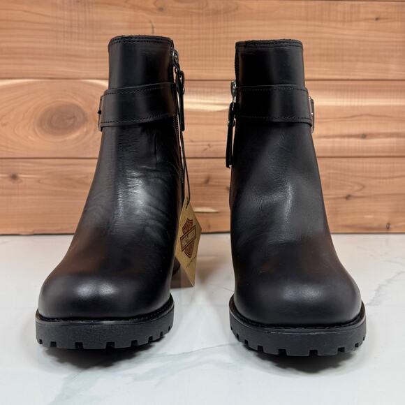 Harley Davidson LaLanne Double Strap Black Motorcycle Boots D84711 Women's 7.5 M - Picture 11 of 14